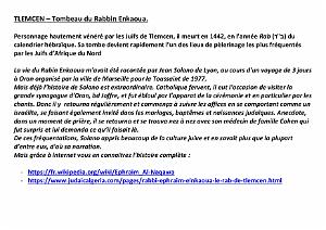ORANIE TLEMCEN - LE TOMBEAU DU RAB ENKAOUA